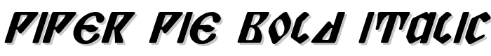 Piper Pie Bold Italic font